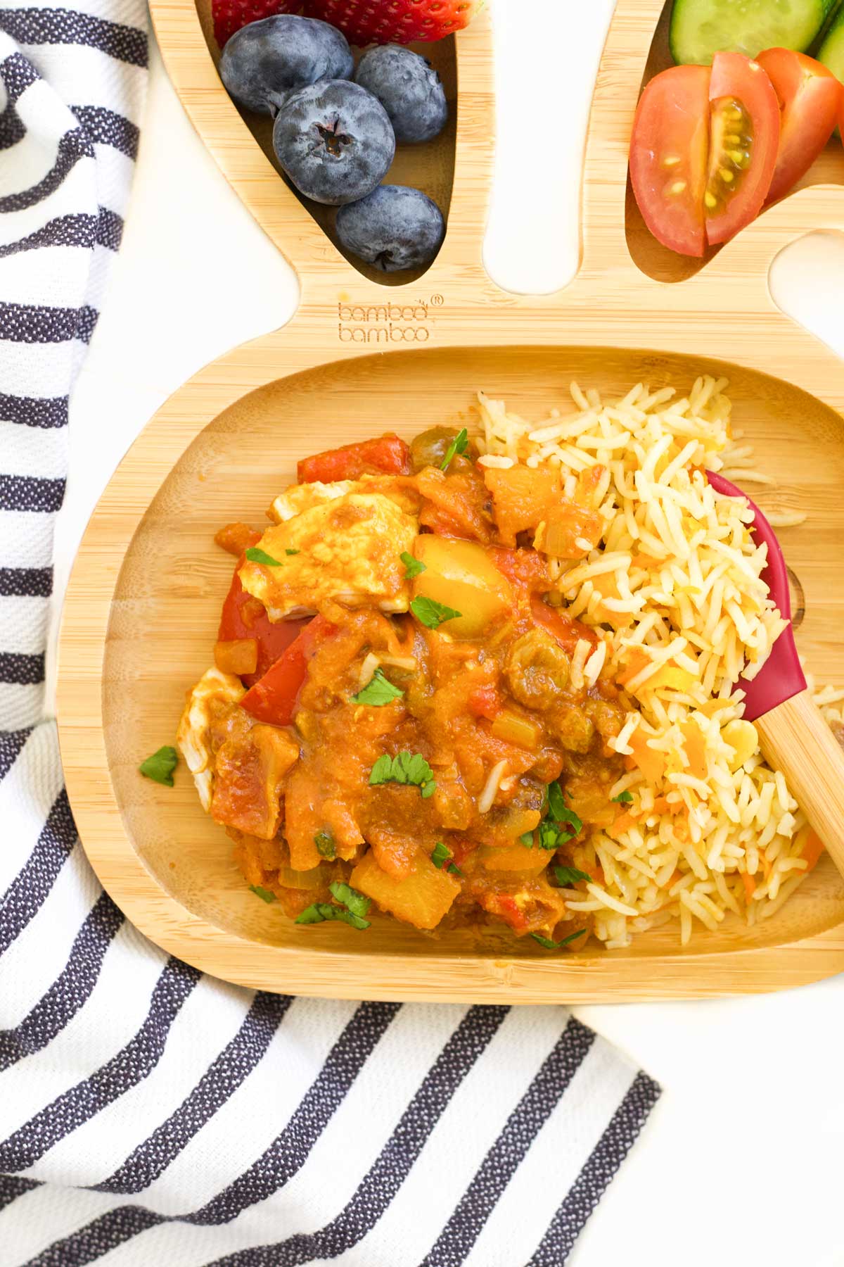 Fruity Chicken Curry on Toddler Bowl