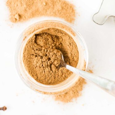 Top Down View of Gingerbread Spice in Glass Jar