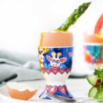 Asparagus Spear Dipped into Egg in Egg Cup