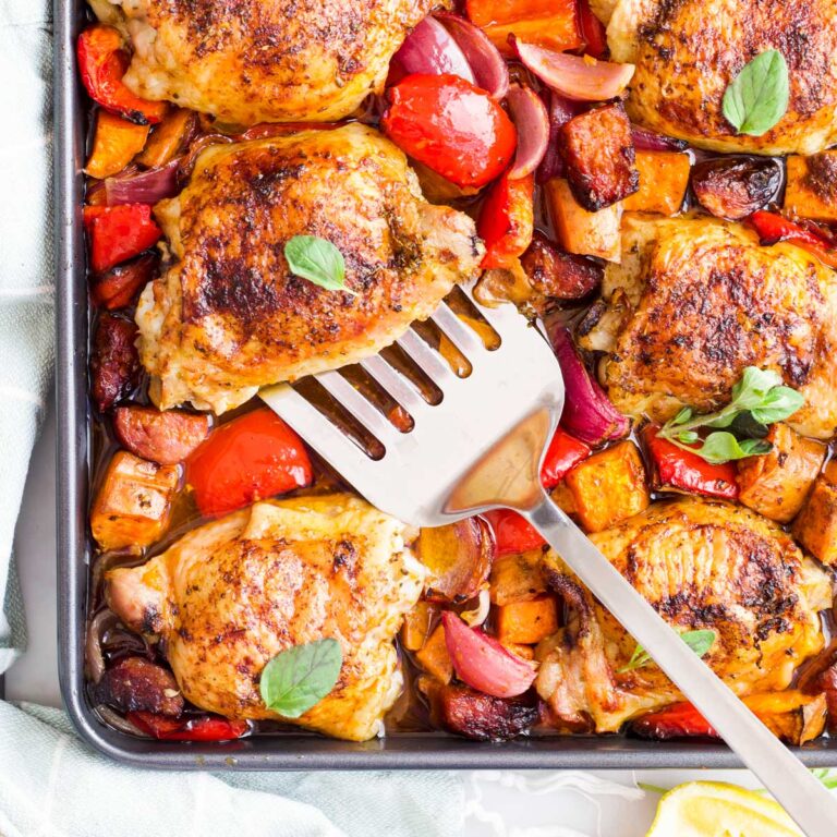 Chicken and Chorizo Tray Bake - Healthy Little Foodies
