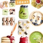 Collage of Halloween Breakfast Ideas with Text Overlay "Halloween Breakfast Ideas" Pinterest Pin