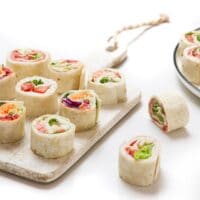 Vegetarian Pinwheel Sandwiches on Board