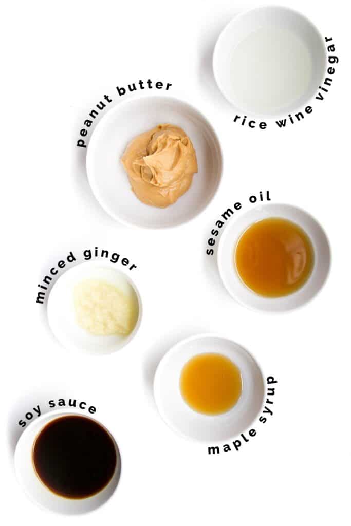 Flat Lay of Rice Paper Roll Sauce Ingredients