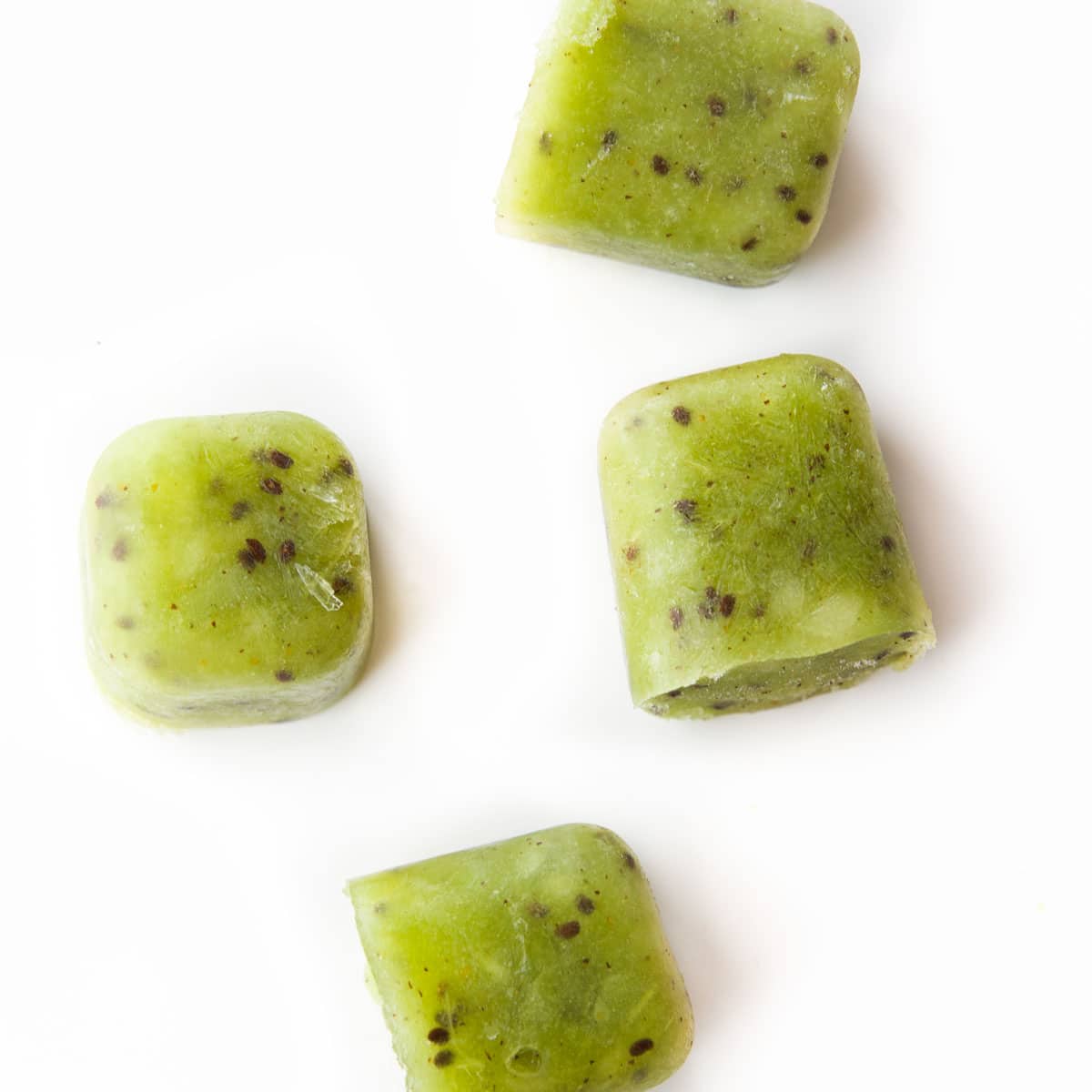 Frozen Kiwi Puree Cubes.