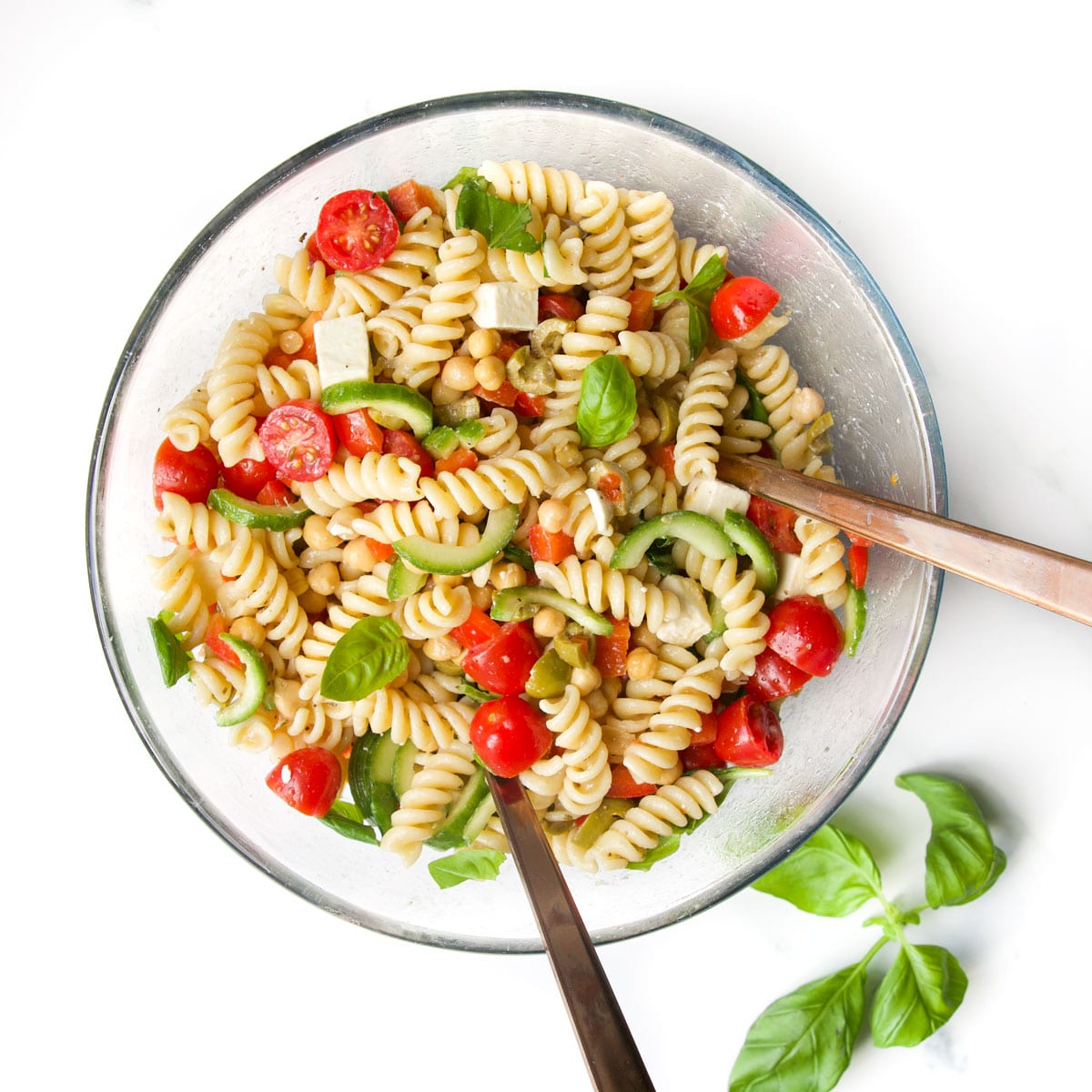 Pasta Salad in Bowl.