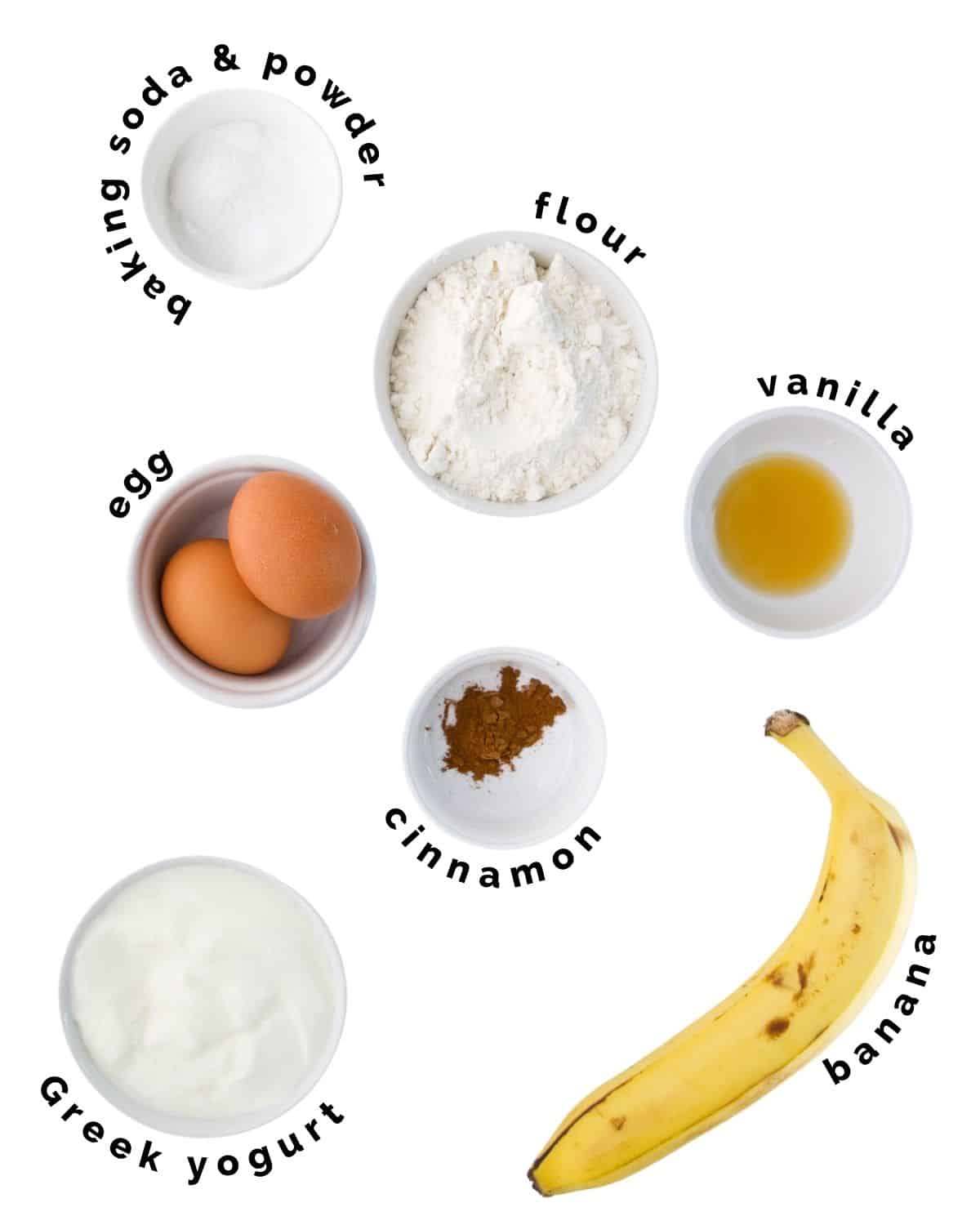 Banana Yogurt Pancake Ingredients.
